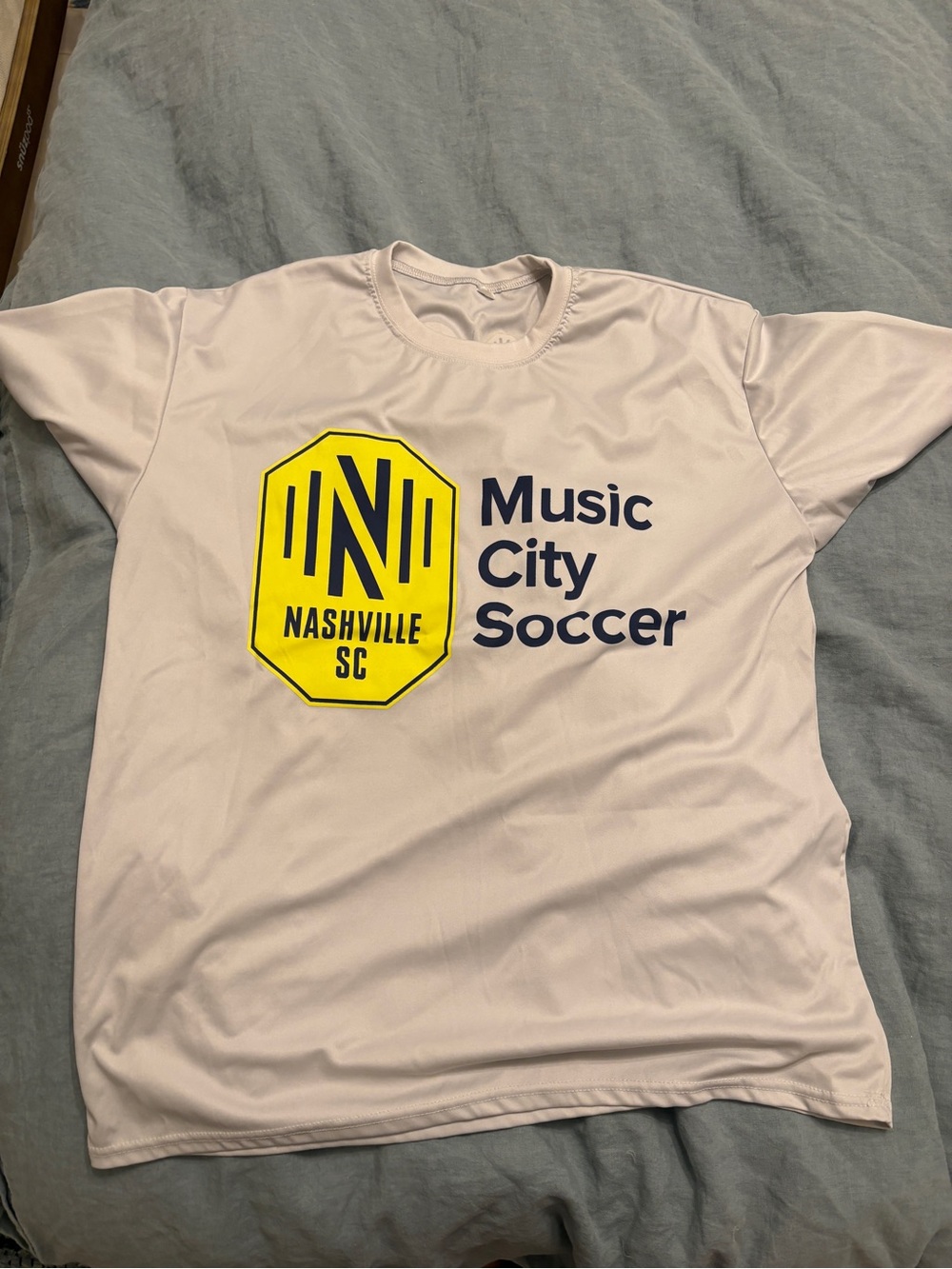 Nashville SC Music City Soccer Men's Light Grey Tee, Jersey feel